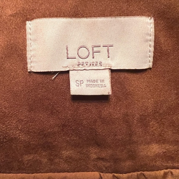 LOFT Brown Suede Moto Jacket - Picture 2 of 7